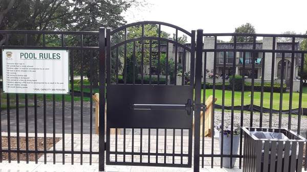 Custom steel pedestrian access gate