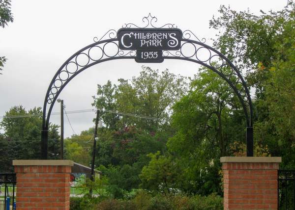 Custom laser-cut steel logo sign