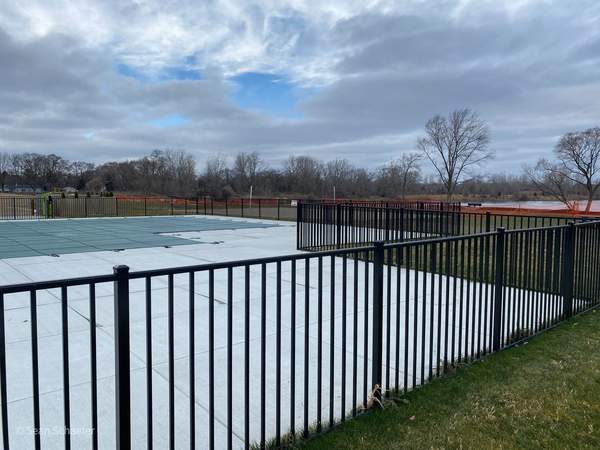 Custom aluminum pool fence at Stone Ridge of Shelby