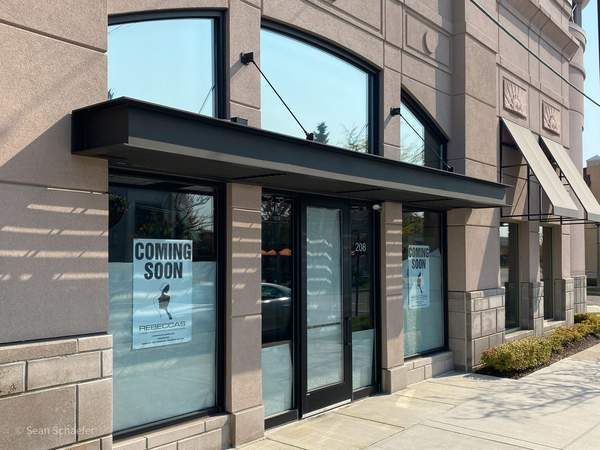 Custom aluminum canopy at The Village of Rochester Hills