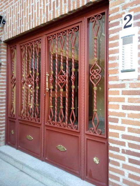 Custom metal double doors
