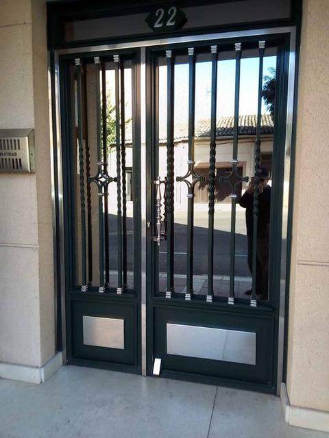 Custom metal and glass door