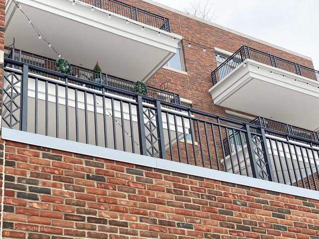 Water jet-cut aluminum balcony railings