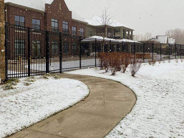 Aluminum picket fencing at a senior living community