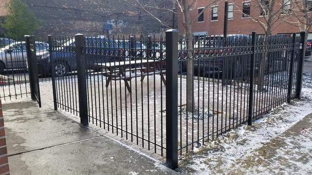 Steel patio fence