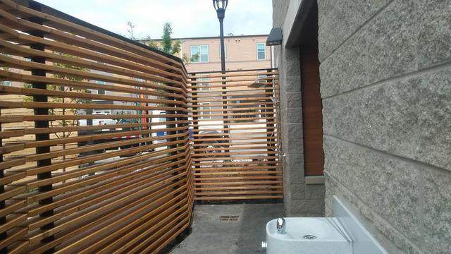 Custom wood and steel privacy fence