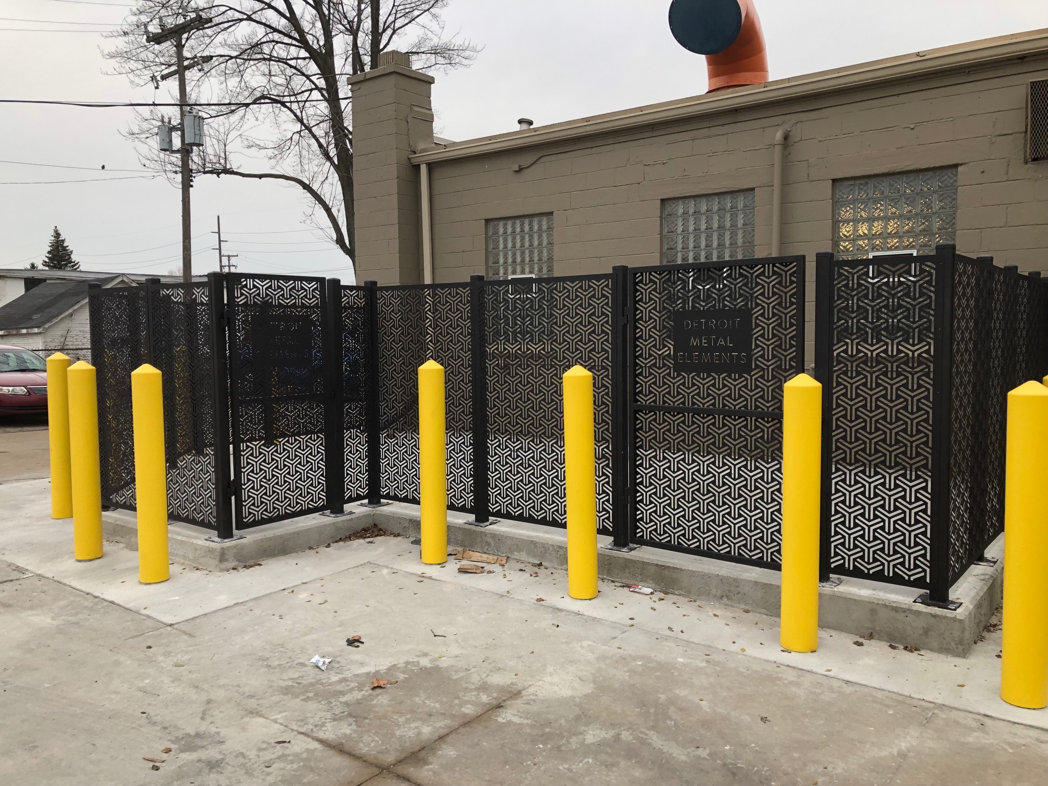 Custom laser-cut metal (steel) fence panels and custom metal pedestrian gate