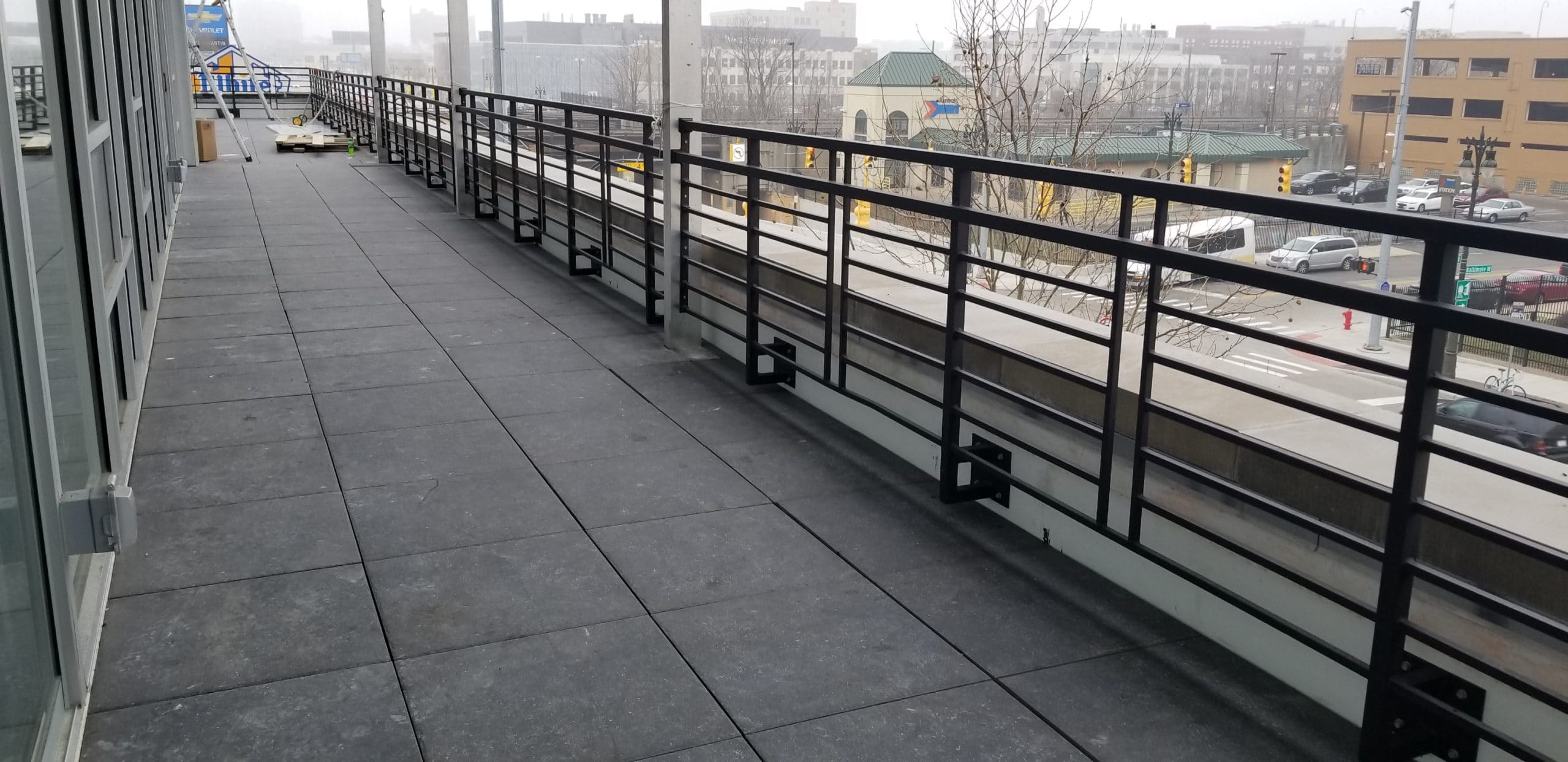 Custom steel balcony railings