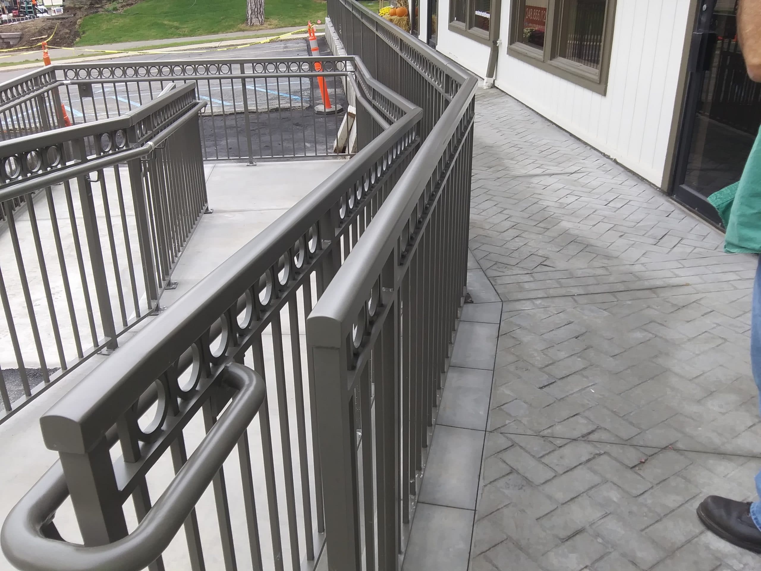 Custom metal (aluminum and steel) ACR4500® handrails at Harbortown Plaza