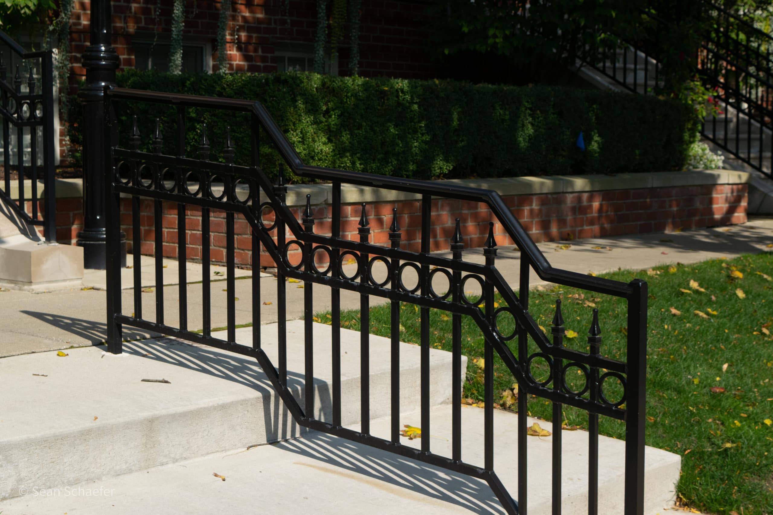 Custom ornamental metal (steel) railings (handrails) at Townsend St.