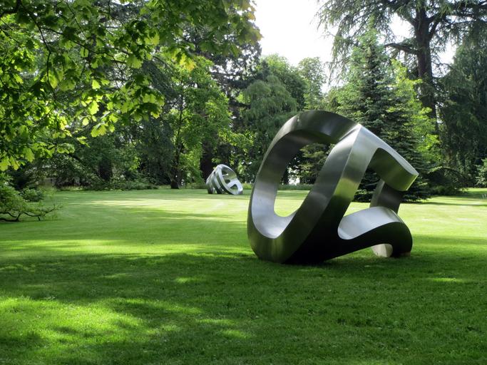 Metal abstract sculpture