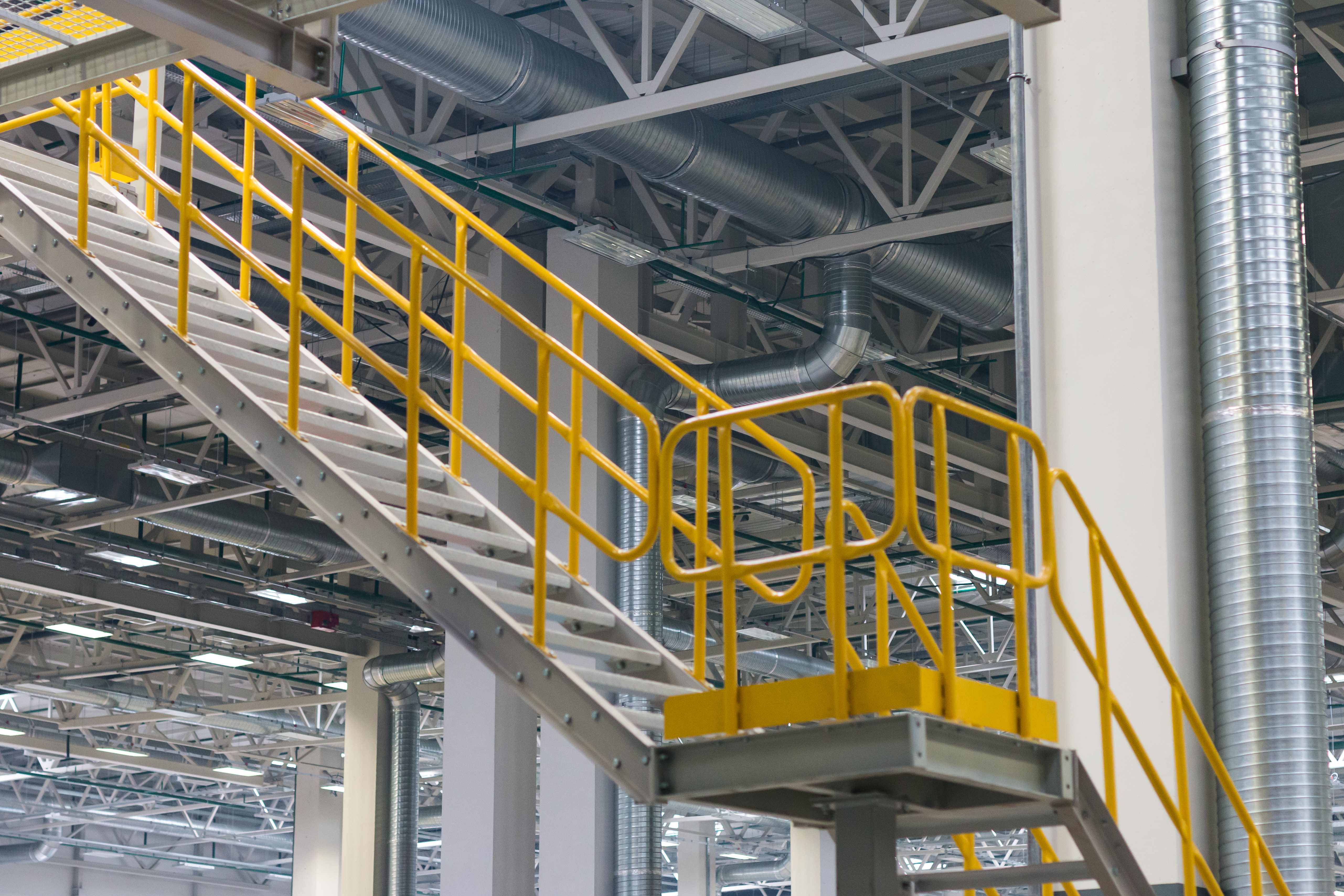Custom industrial metal factory stairs